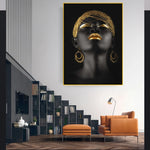 Affiche affiche femme black gold