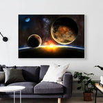 tableau d’une main avec la terre