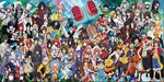 tableau japonais pleins de personnages de mangas