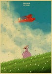 Affiche totoro avion rouge japonais