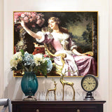 Affiche peinture classique robe blanche