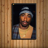 tableau Tupac Shakur bandeau rouge
