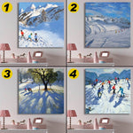 tableau personne qui font du sky