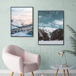 tableau photo grandes montagnes de neige