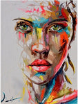 tableau peinture colorée femme sexy