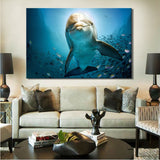 Modern Seascape The Cute Dolphin Oil Painting on Canvas 