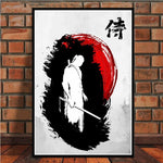 affiche samourai abstrait