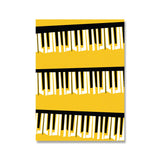 tableau piano sur fond jaune