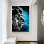 tableau moderne lion pop art