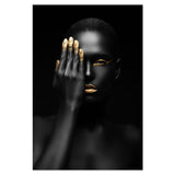 tableau sombre femme noire