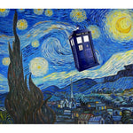 Affiche abstrait Van Gogh cabine bleue