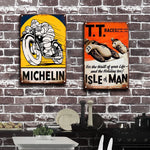Lambretta Triumph Motorcycles Metal Wall Art Tin Sign 