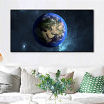 tableau photo de la terre dans l’espace