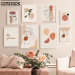 tableau rond marron et beige