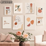 tableau rond marron et beige