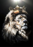 tableau moderne lion et couronne