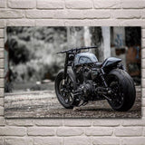 Cool Heavy Modified Motorcycle Modern Canvas Painting Poster
