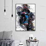 Fabio Quartararo Poster - Motorcycle Race Stylish Motorcycle