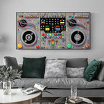 tableau platine de dj grise