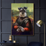 tableau chien 1 pièce Mona lisa 