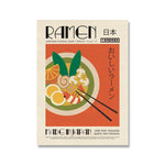 affiche vintage ramen rouge