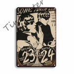 Rock N Roll Metal Poster Tin SIgn Vintage Band Metal Plate 