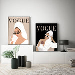 tableau vogue fond beige