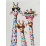 Affiche girafes lunettes de soleil