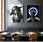 tableau rappeur en noir et blanc