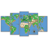 apnneau carte du monde jeu vidéo 5 pièces