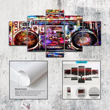tableau multicolore d’une enceinte