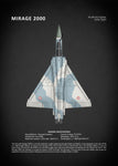 Affiche vintage avion mirage 2000