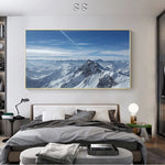 tableau nuages et rocher