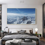tableau nuages et rocher