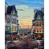 GATYZTORY Pictures By Number Town Landscape For Adult Gift 