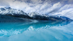 tableau lac bleu montagne blanche