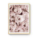 tableau fleurs roses bouche rose