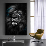 tableau mystérieux d’un lion