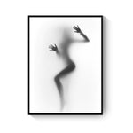 tableau femme fusain fond blanc