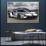 tableau super car blanche