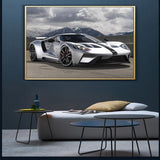 tableau super car blanche