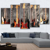 tableau collection guitare marrons