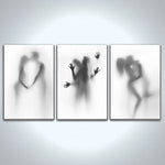 tableau minimaliste femme fusain