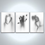 tableau minimaliste femme fusain