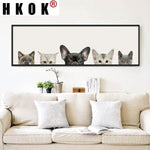 tableau pleins de chiens et chats