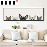tableau pleins de chiens et chats