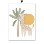 Affiche enfant girafe