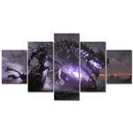 Tableau dragon squelettique et guerrier