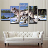 tableau photo husky noir