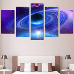 tableau galaxie magnifique bleue